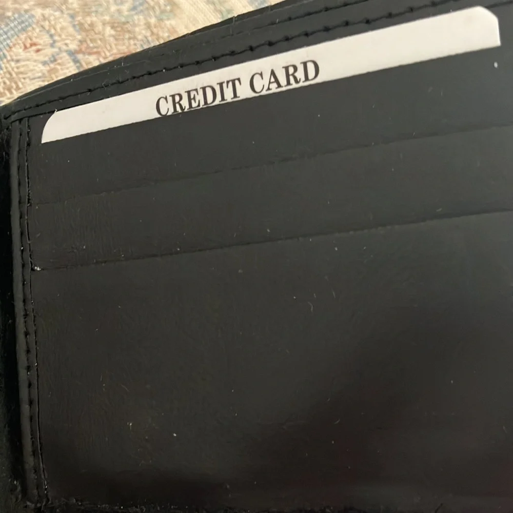 Black Textured Men's Wallet